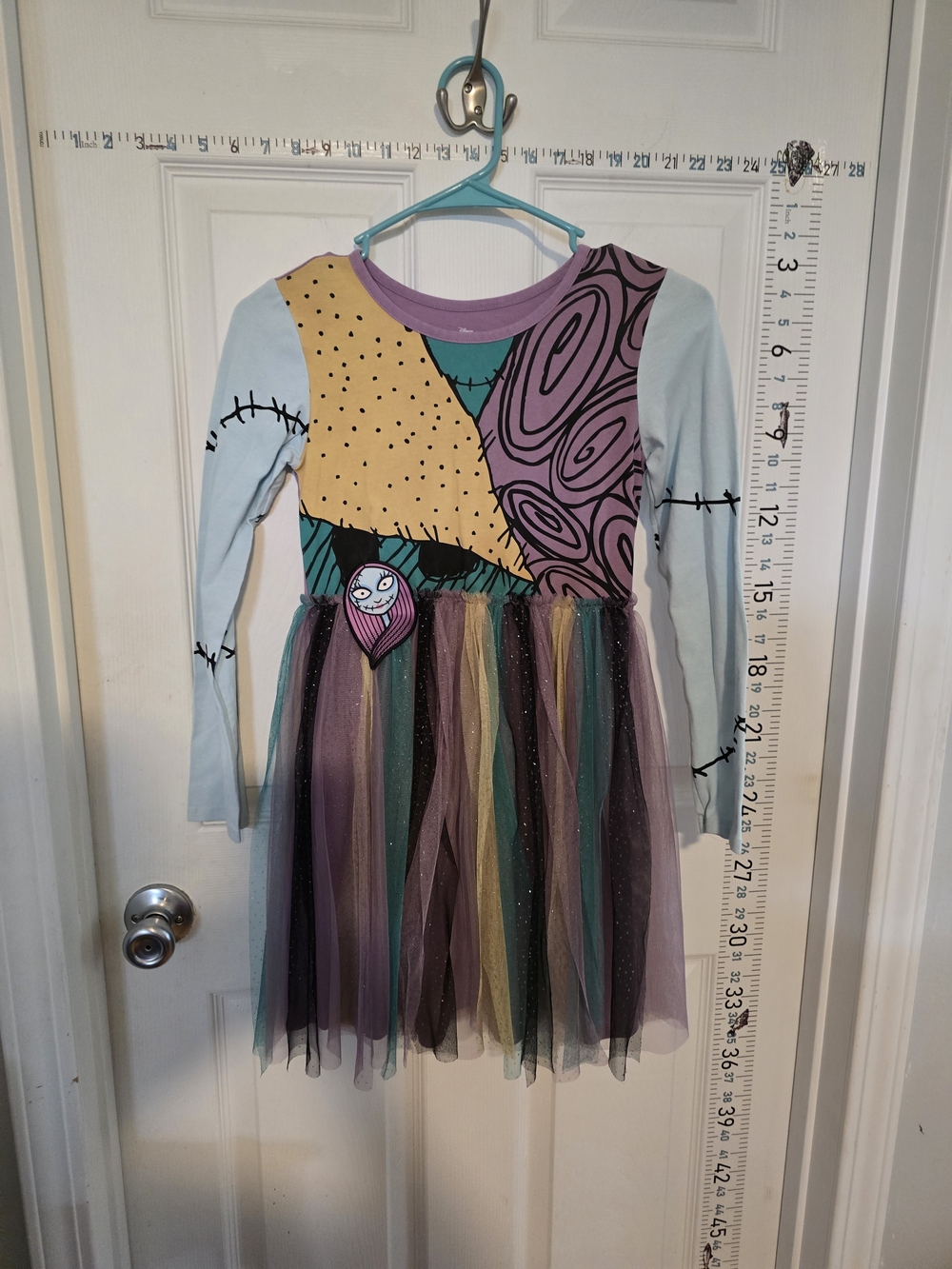 Disney Sally Patchwork Tutu Dress in Purple, Teal, Yellow, Black